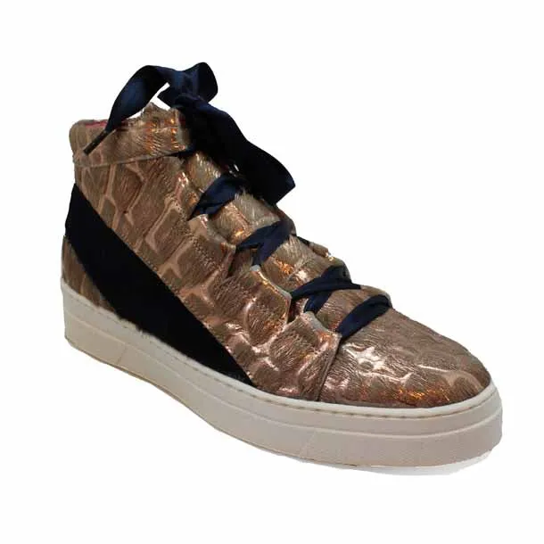 Patin - Rose Gold Pony high top sneaker-Last Pair 36