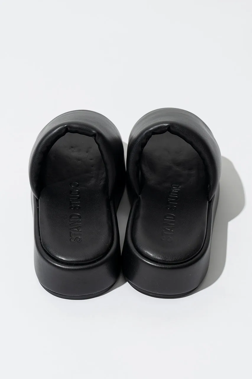 Phoebe Flatform Sandals : Faux Leather Stretch - SALE
