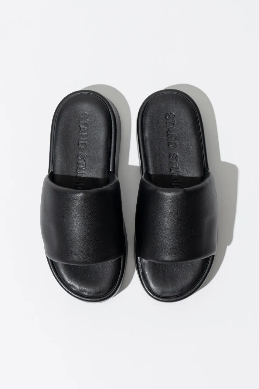 Phoebe Flatform Sandals : Faux Leather Stretch - SALE