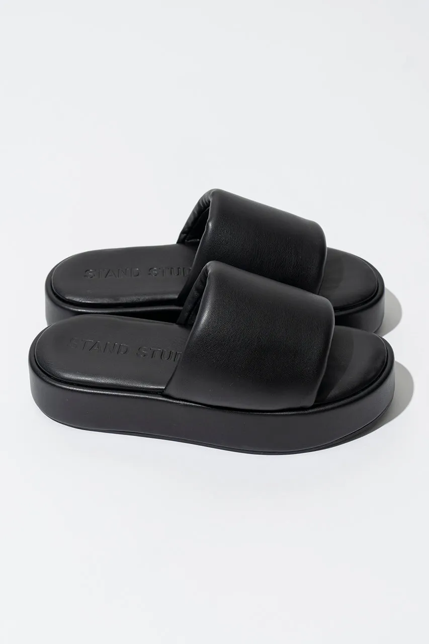 Phoebe Flatform Sandals : Faux Leather Stretch - SALE