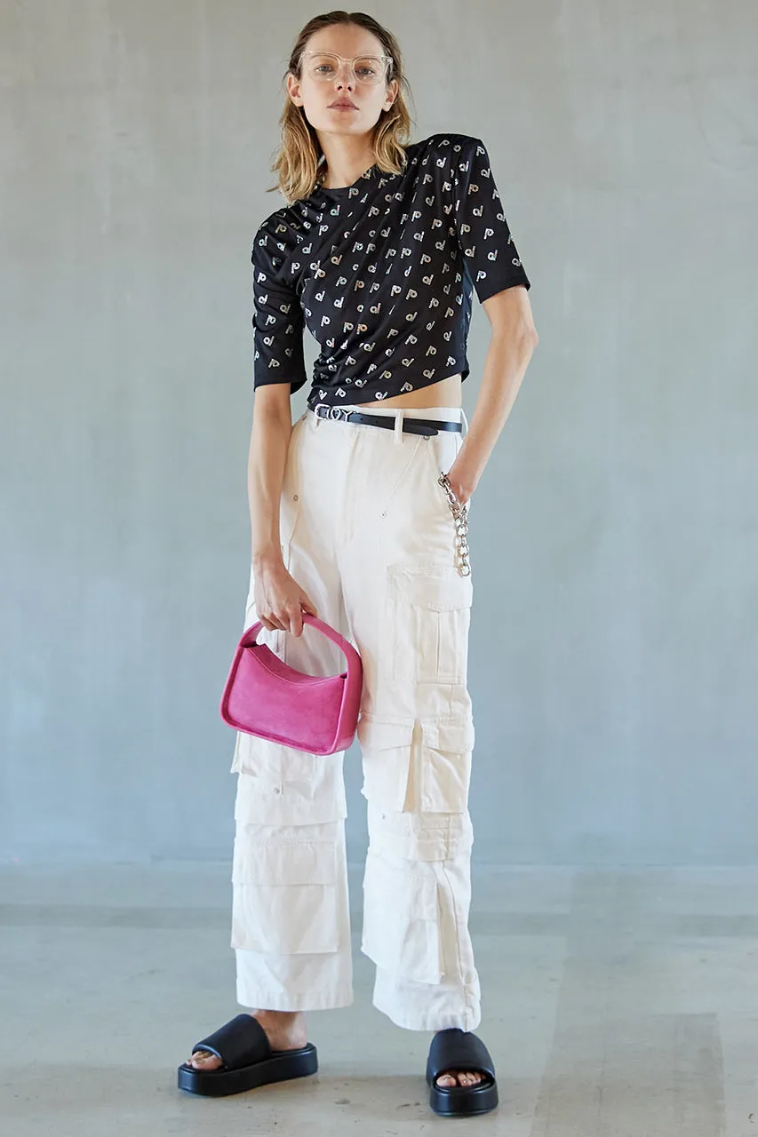 Phoebe Flatform Sandals : Faux Leather Stretch - SALE