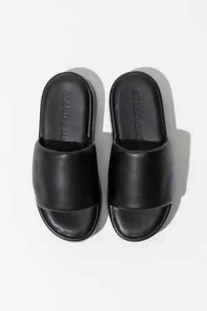 Phoebe Flatform Sandals : Faux Leather Stretch - SALE