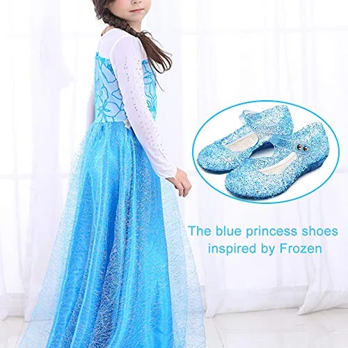 Princess Girls Sandals Jelly Shoes (Blue)