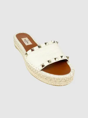Rockstud Flatform Espadrilles - Size 37