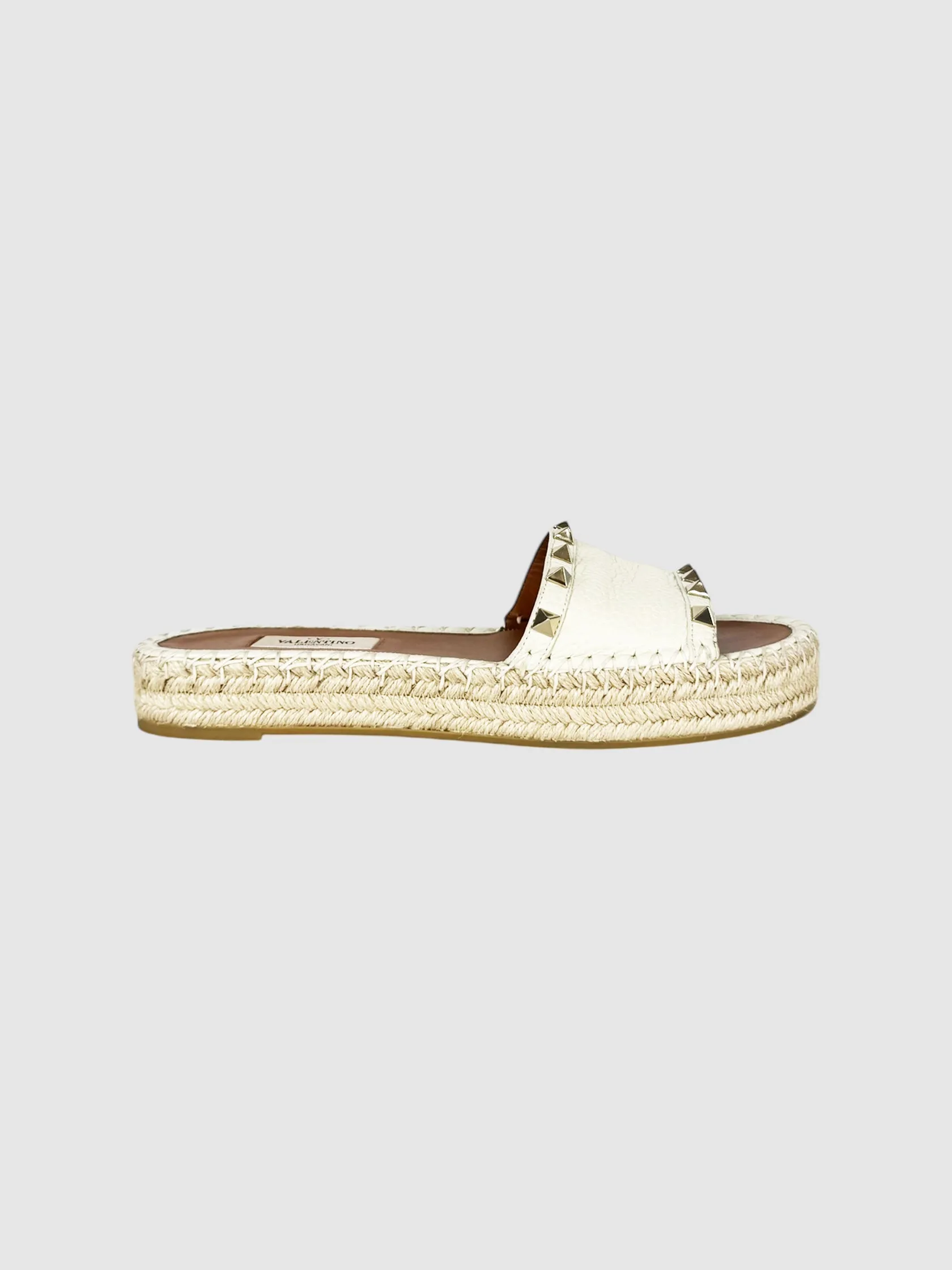Rockstud Flatform Espadrilles - Size 37