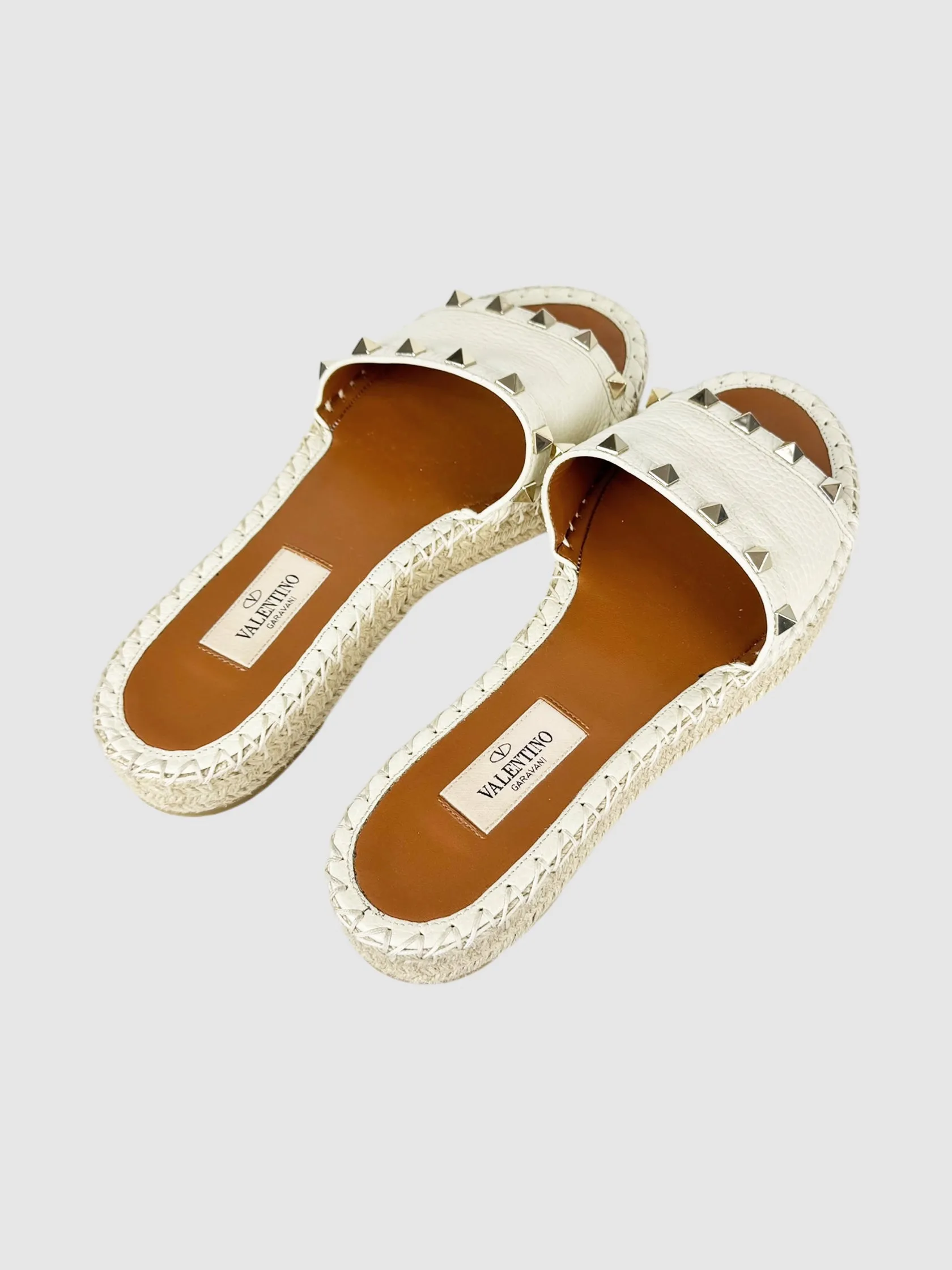 Rockstud Flatform Espadrilles - Size 37