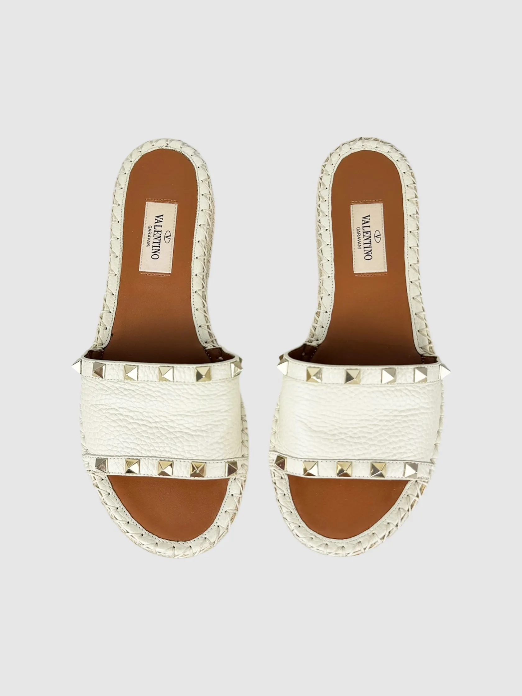 Rockstud Flatform Espadrilles - Size 37