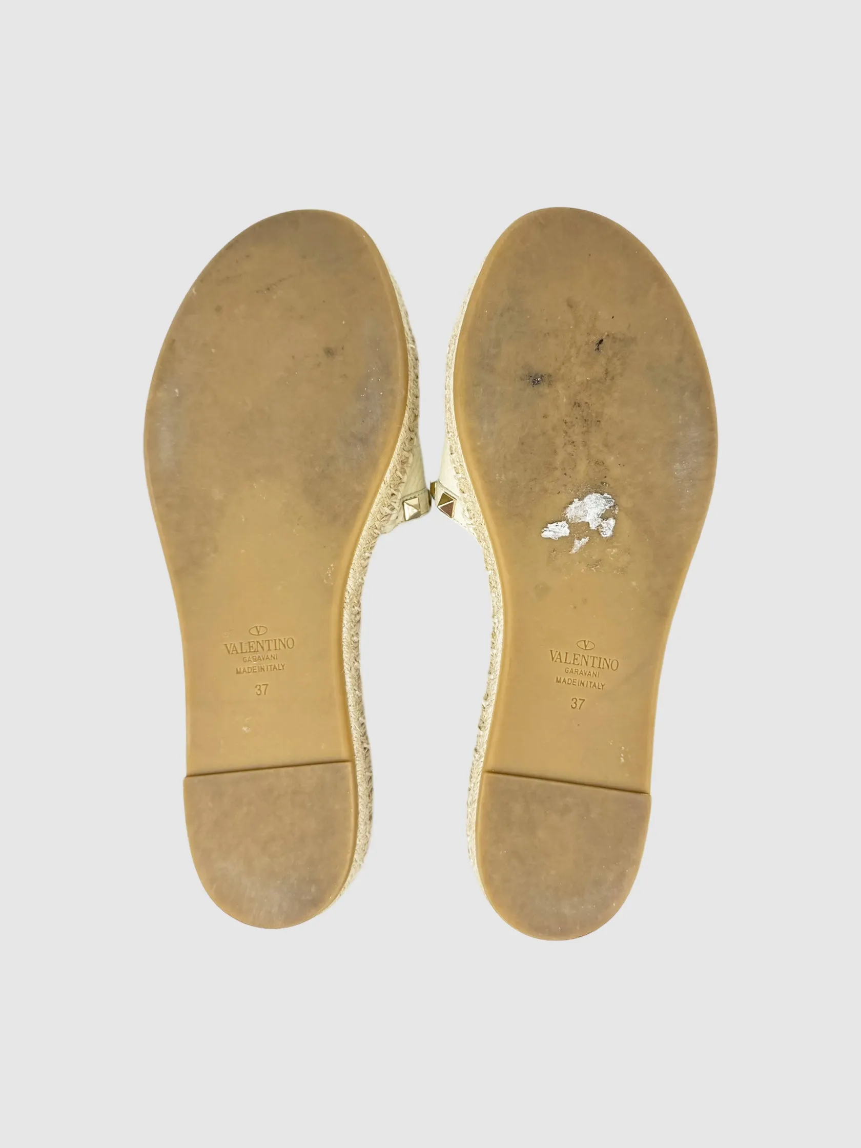 Rockstud Flatform Espadrilles - Size 37