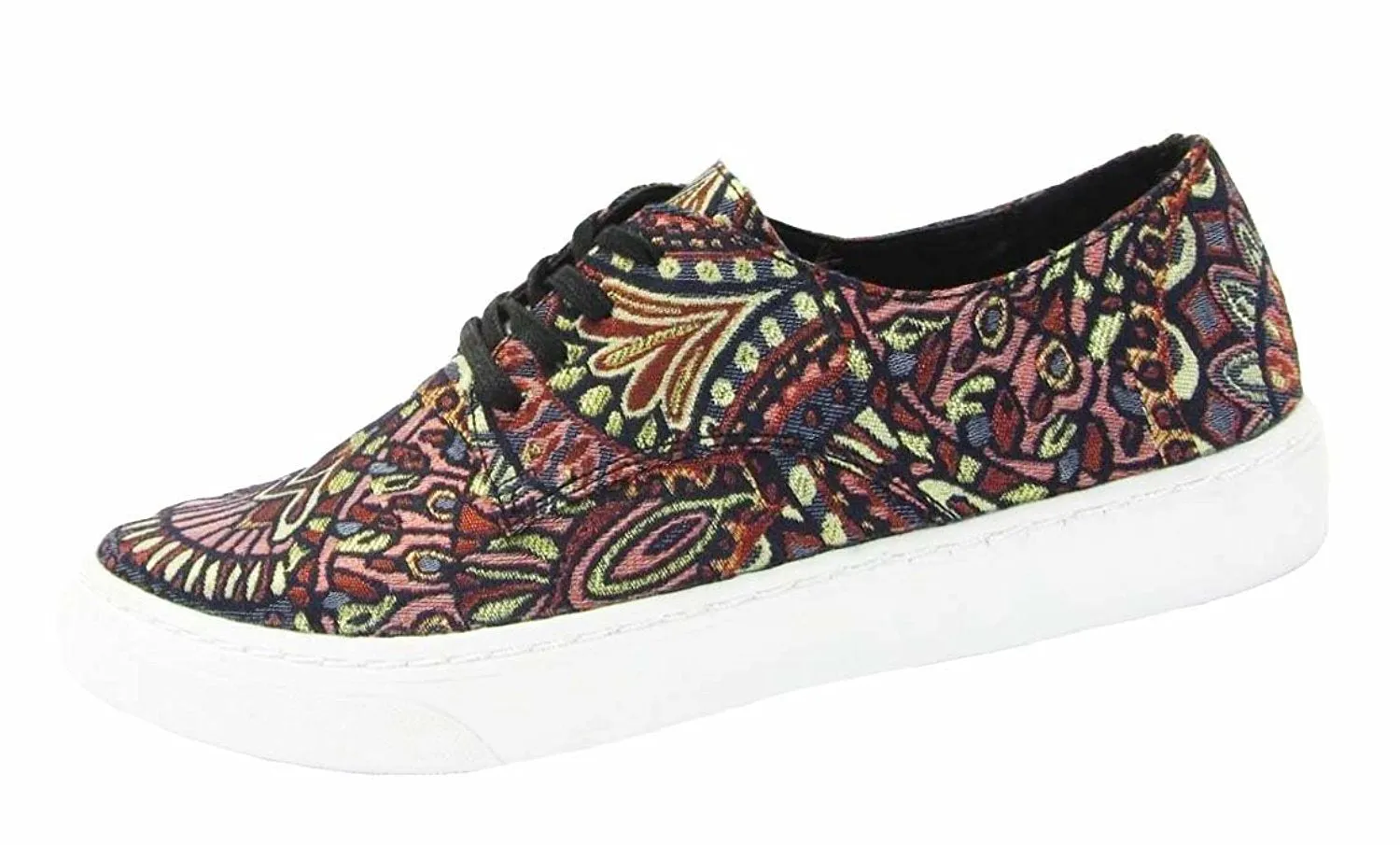 Soda Women's Casual Almond Toe Lace-Up Flatform Platform Fashion Sneaker