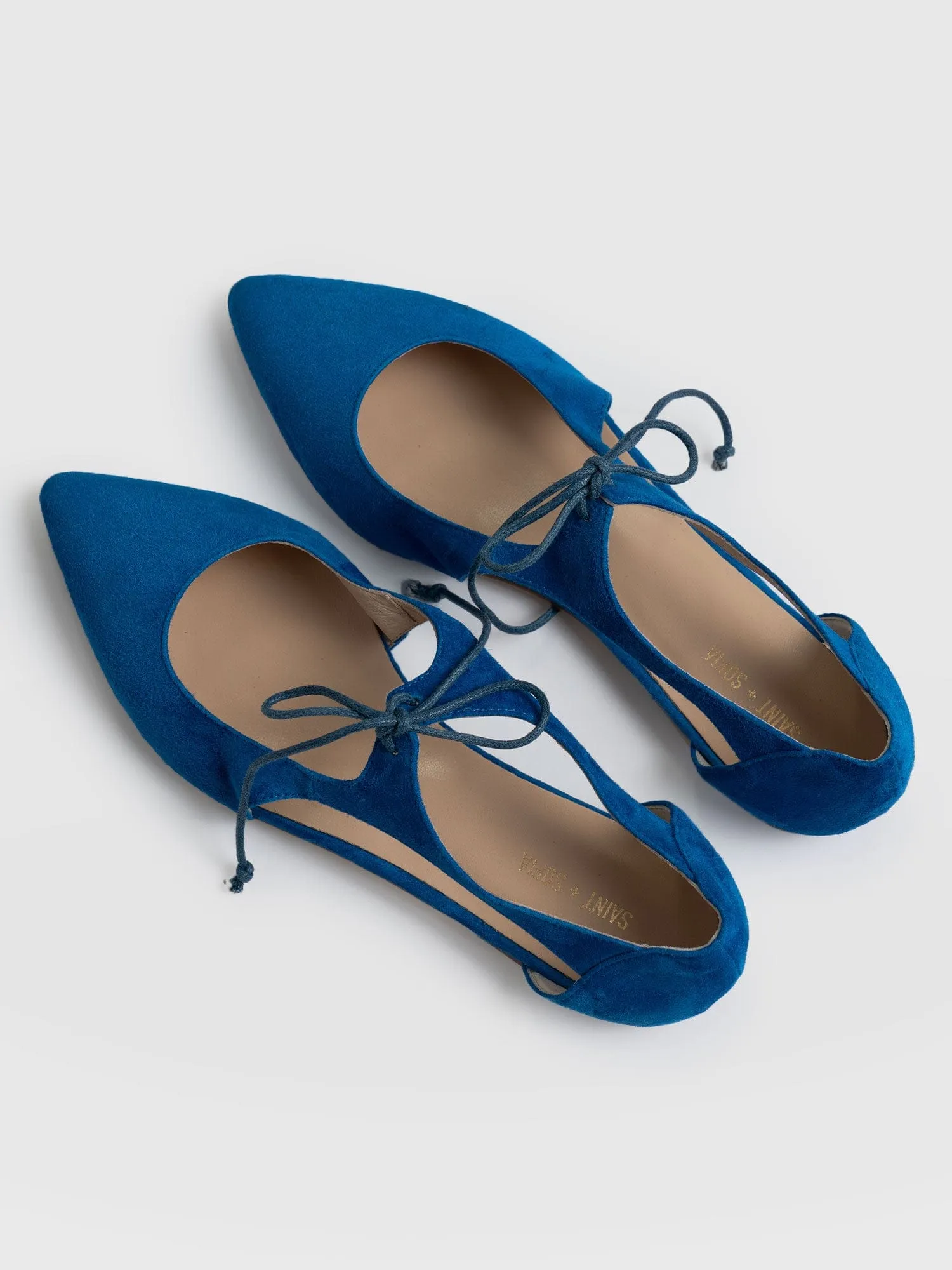 Tie Up Mary Janes - Blue