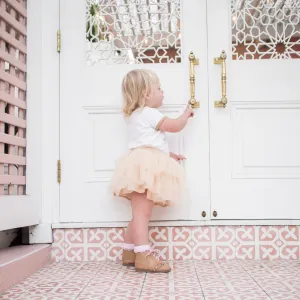 WHITE CROCHET FRILL SOCKS