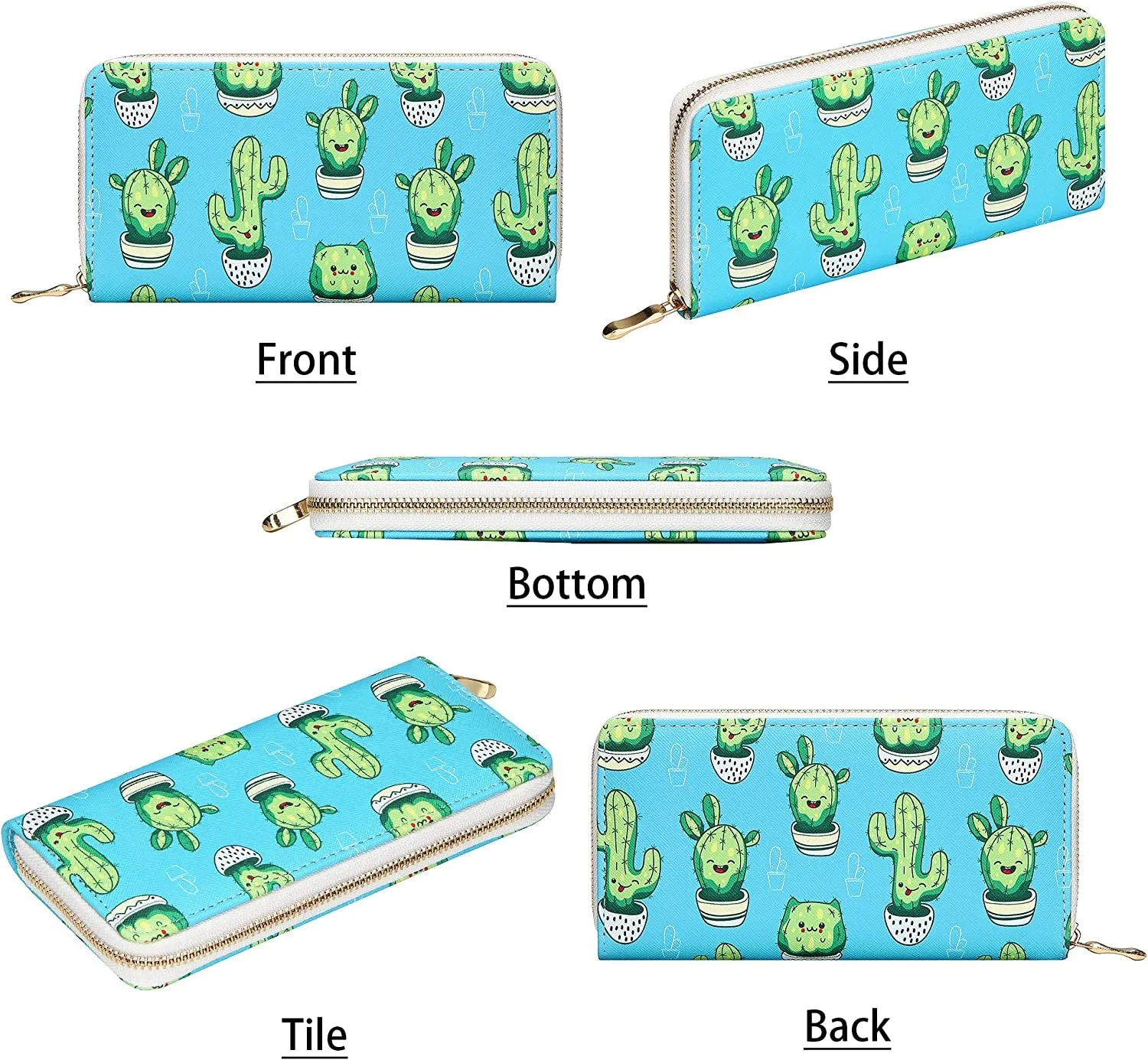 Women’s Printed Zip Around Wallet Phone Clutch Purse Card Holder Organizer